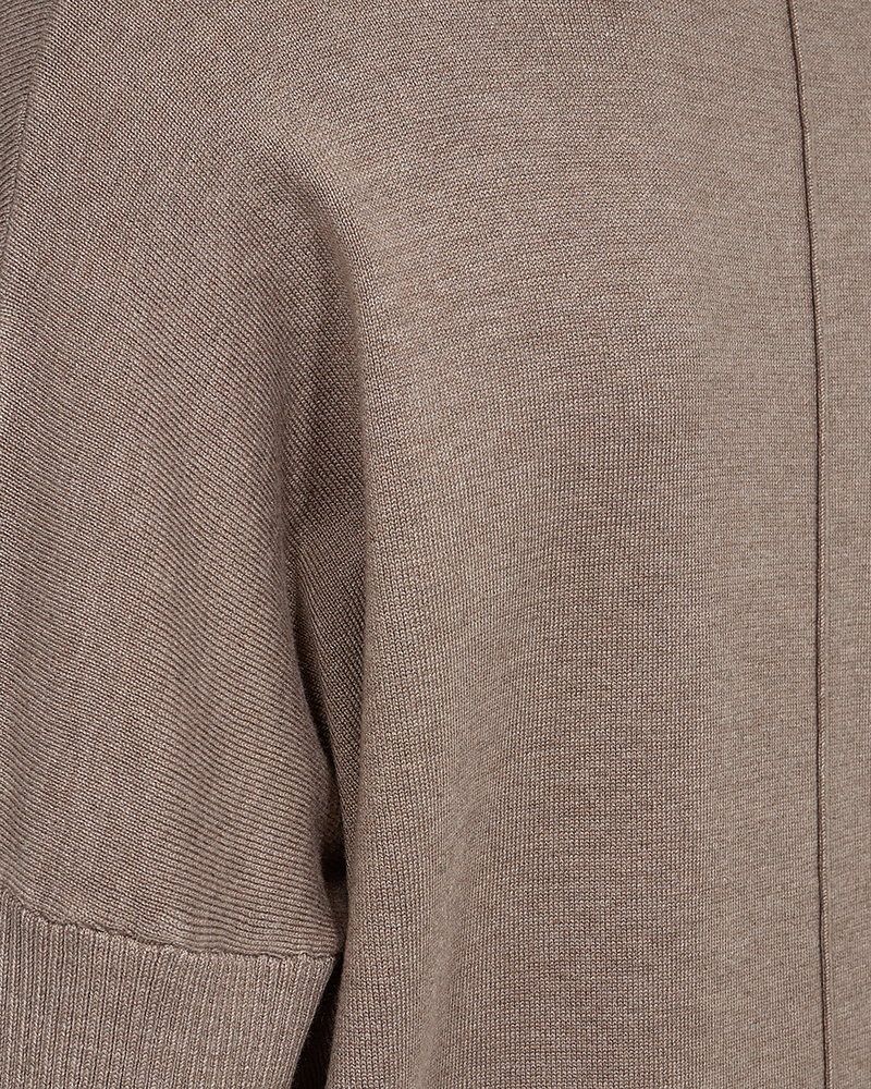 Jone PU Sweatshirt Women Desert Taupe Melange Freequent