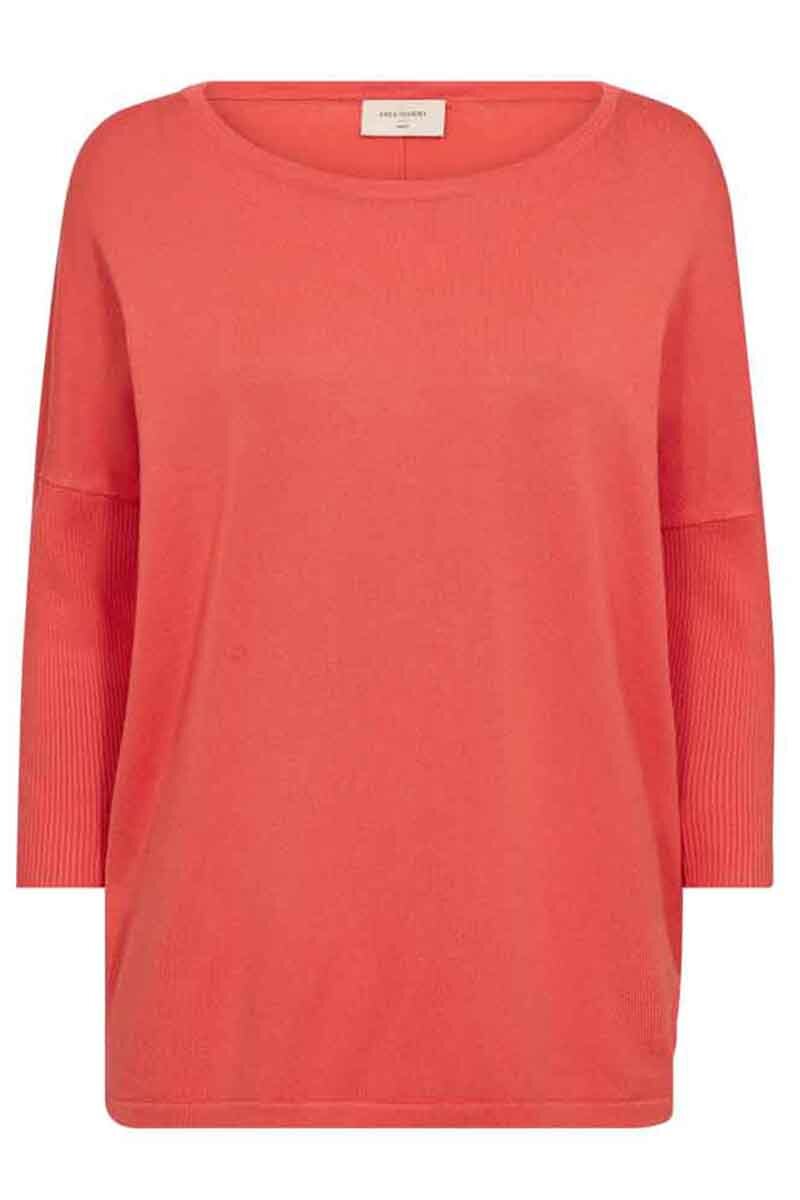 Jone PU Sweatshirt Ladies Hot Coral Freequent