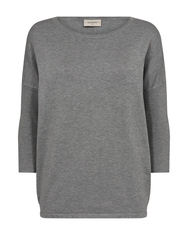 Jone PU Tröja Dam Medium Grey Melange Freequent