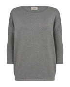 Jone PU Tröja Dam Medium Grey Melange Freequent