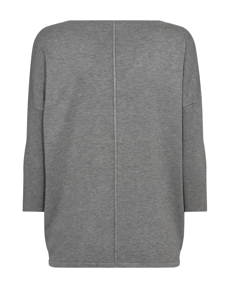 Jone PU Tröja Dam Medium Grey Melange Freequent