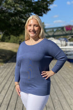 Jone PU Tröja Dam Vintage Indigo Freequent