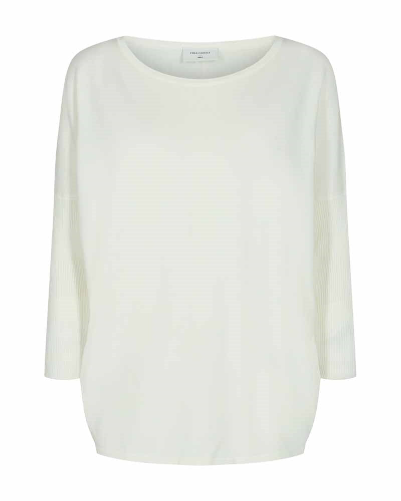 Jone PU Tröja Dam Offwhite Freequent
