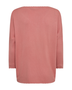 Jone Scallop V-Neck Sweater Women Burnt Coral Freequent
