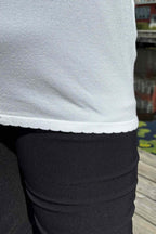Jone Scallop V-Ringad Tröja Dam Off White Freequent