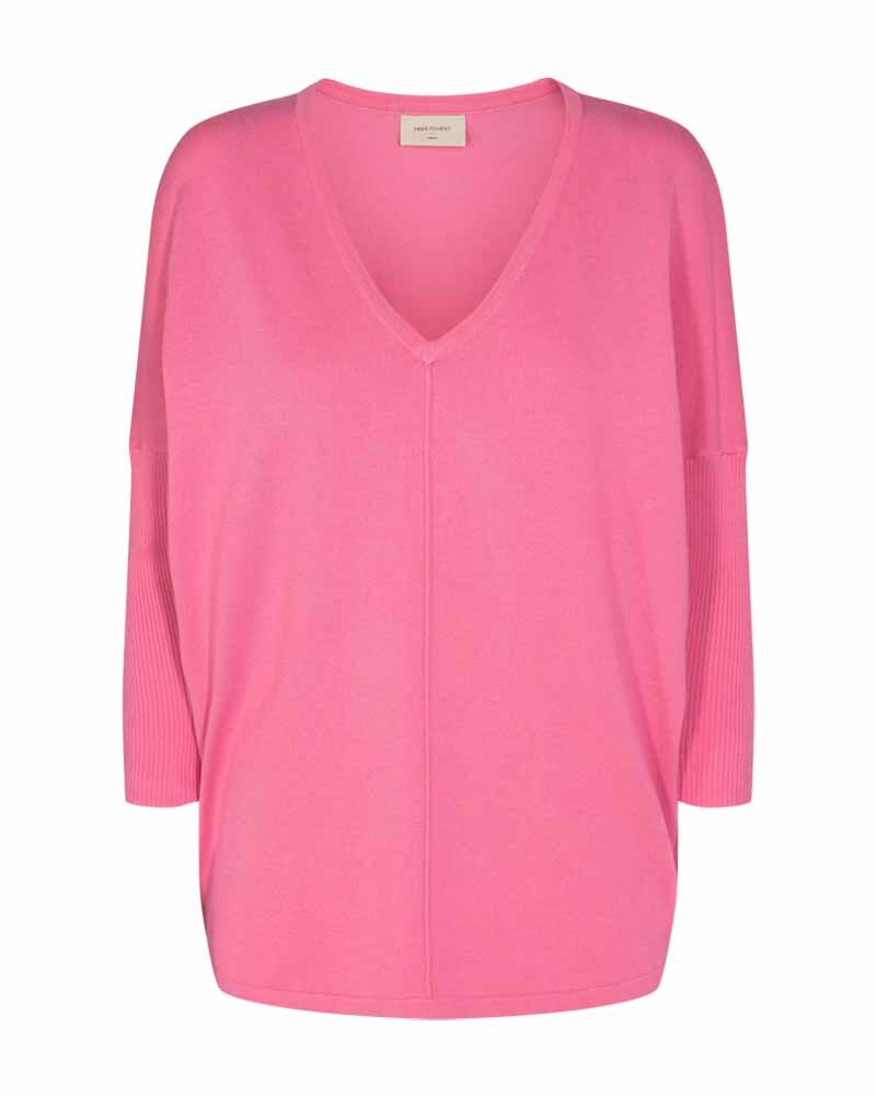 Jone V-Neck Sweater Women Aurora Pink - Freequent