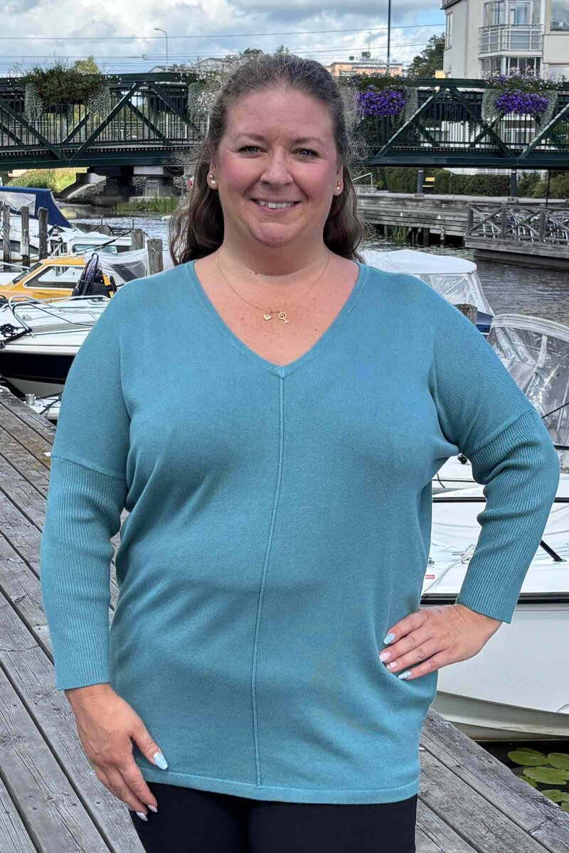 Jone V-Neck Sweater Women Brittany Blue Freequent