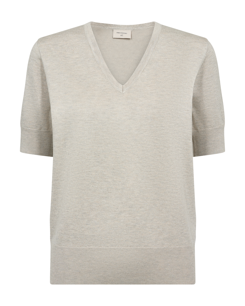 Katie Kortärmad Pullover Dam Moonbeam Melange Freequent