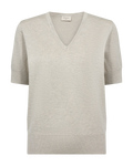 Katie Kortärmad Pullover Dam Moonbeam Melange Freequent