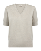 Katie Kortärmad Pullover Dam Moonbeam Melange Freequent