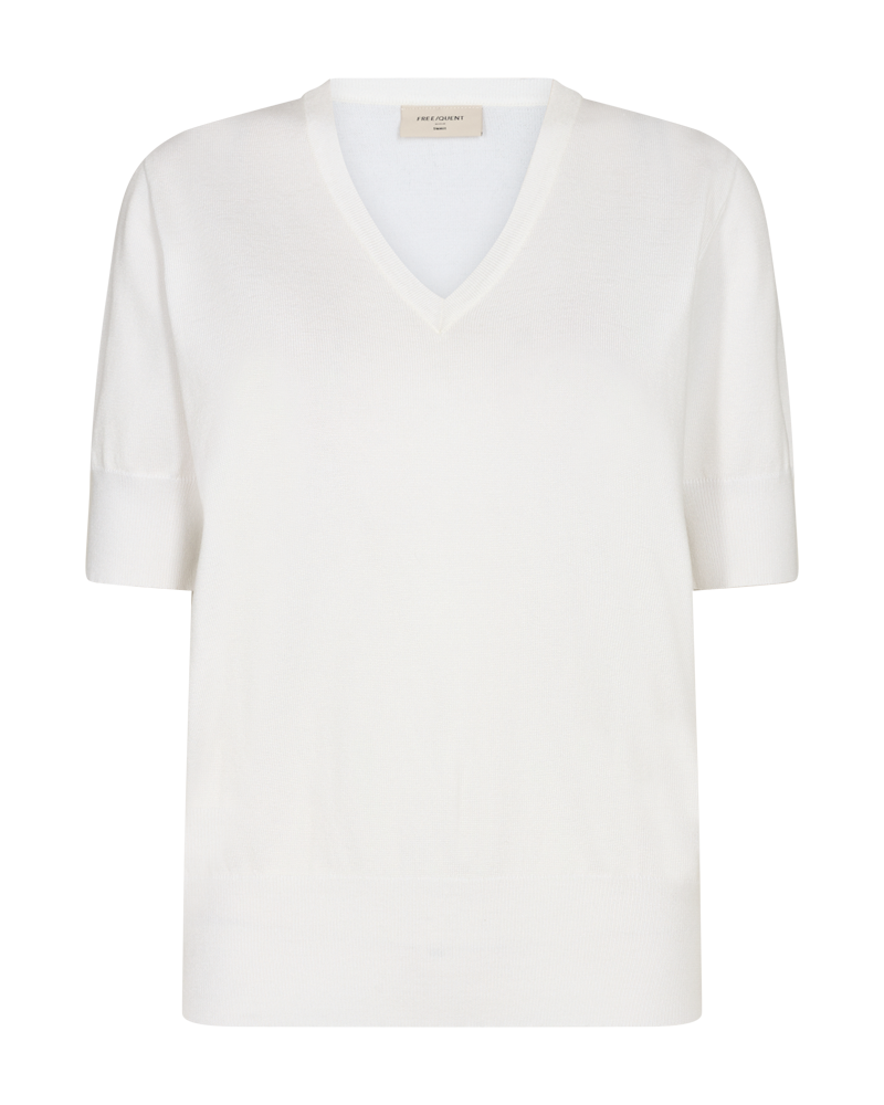 Katie Kortärmad Pullover Dam Off White Freequent