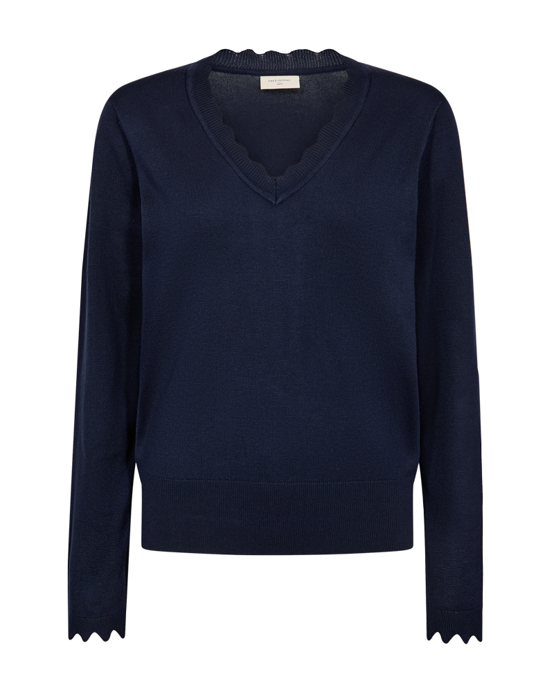 Katie Scallop Pullover Dam Navy Blazer Freequent
