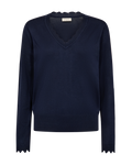 Katie Scallop Pullover Dam Navy Blazer Freequent