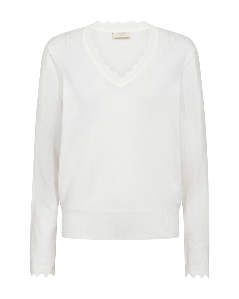 Katie Scallop Pullover Dam Star Off White Freequent
