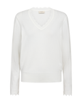 Katie Scallop Pullover Dam Star Off White Freequent