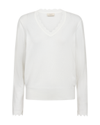 Katie Scallop Pullover Dam Star Off White Freequent