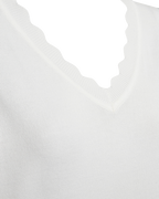 Katie Scallop Pullover Dam Star Off White Freequent