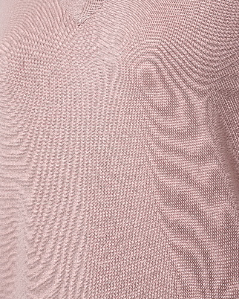 Katie V-ringad Pullover Dam Misty Rose Freequent