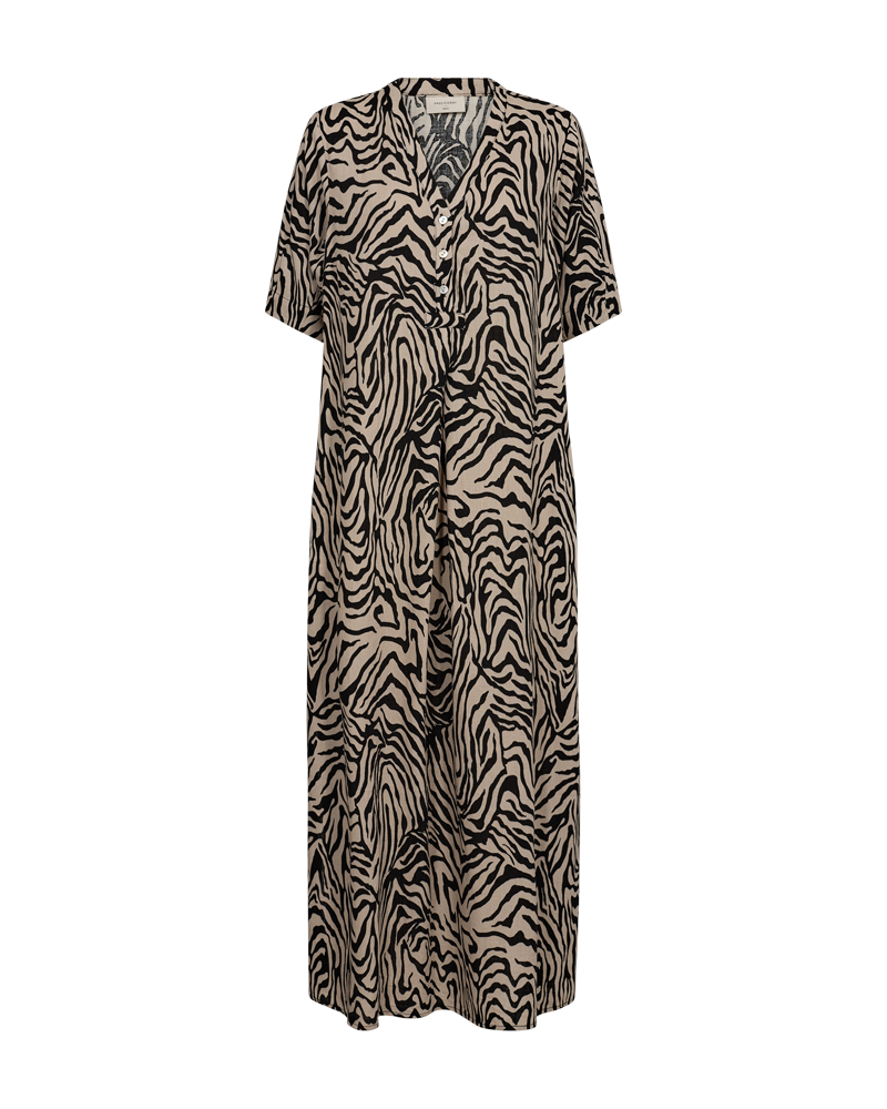 Larin Klänning Dam Simply Taupe W Black Freequent