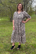 Larin Klänning Dam Simply Taupe W Black Freequent