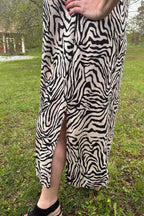 Larin Klänning Dam Simply Taupe W Black Freequent