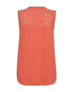 Louis Ärmlös Blus Dam Hot Coral Freequent