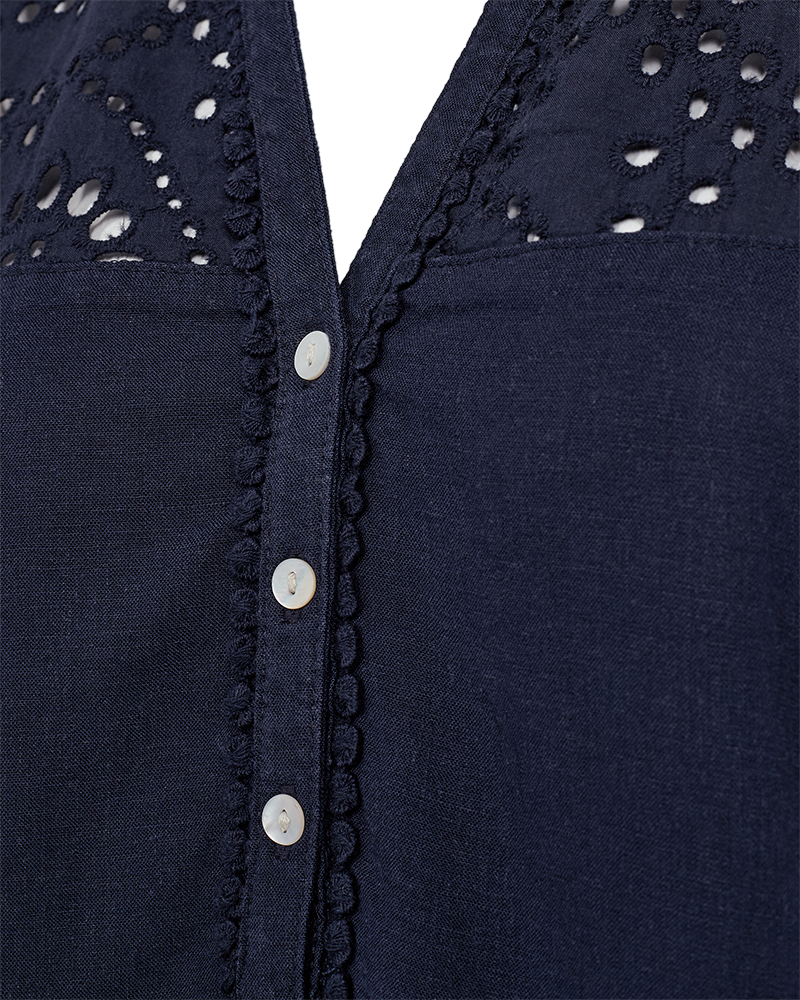 Louis Ärmlös Blus Dam Navy Blazer Freequent