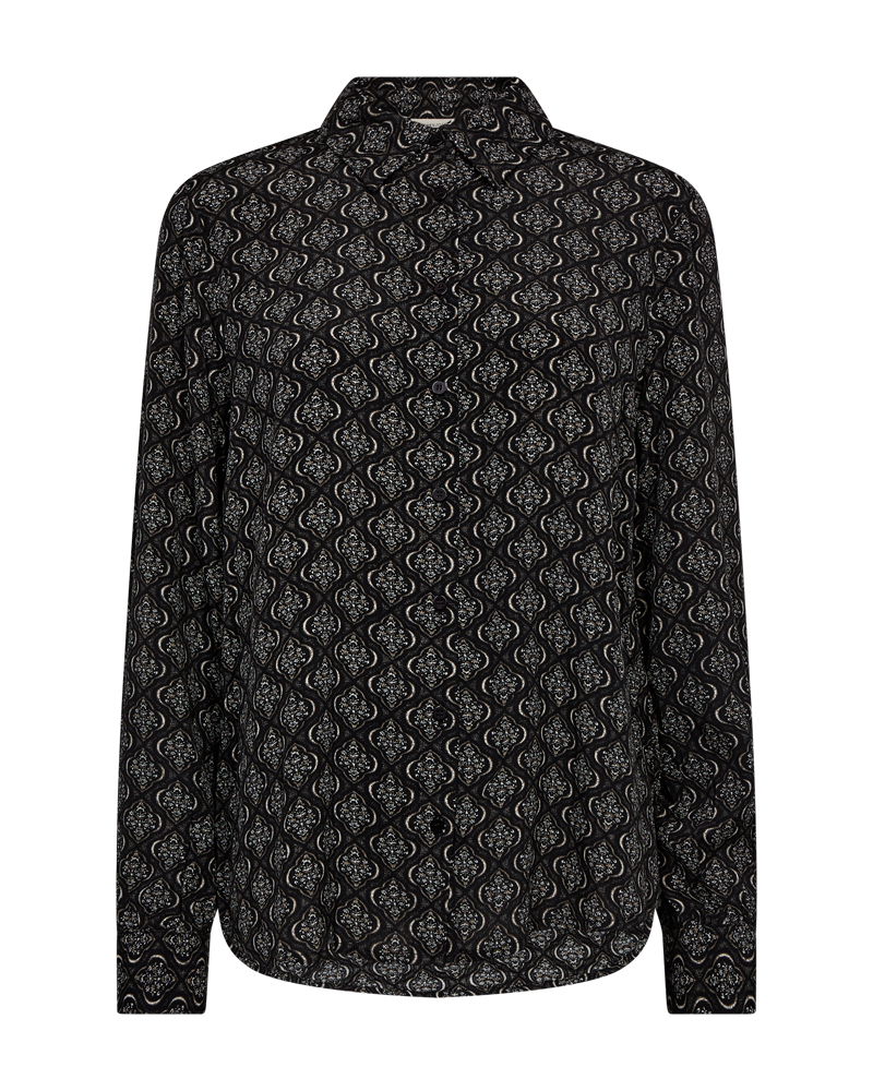 Lovy Skjorta Dam Black W Moonbeam Freequent