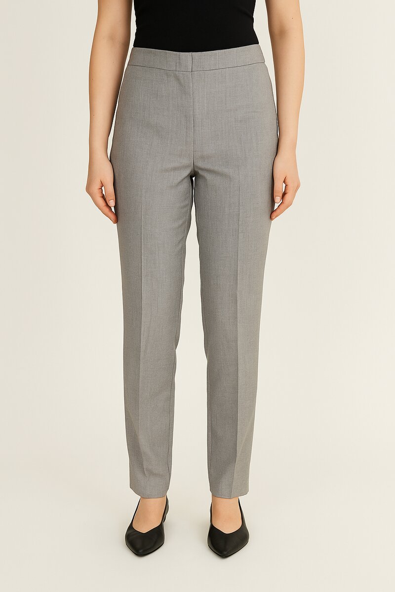 Mabely Stretch Trousers Women Dark Grey Melange Freequent