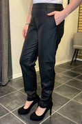 Malin Pants Skinnimitation Byxa Dam Black Freequent