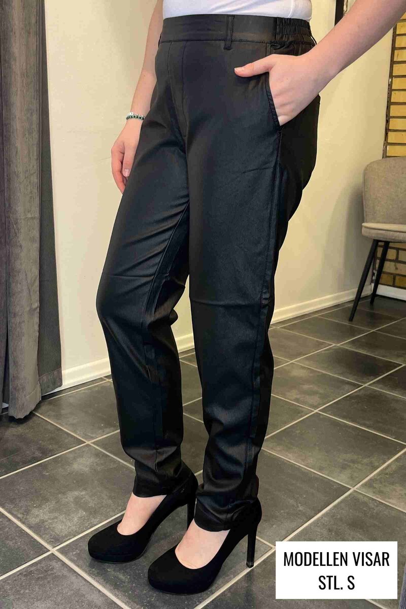 Malin Pants Skinnimitation Byxa Dam Black Freequent