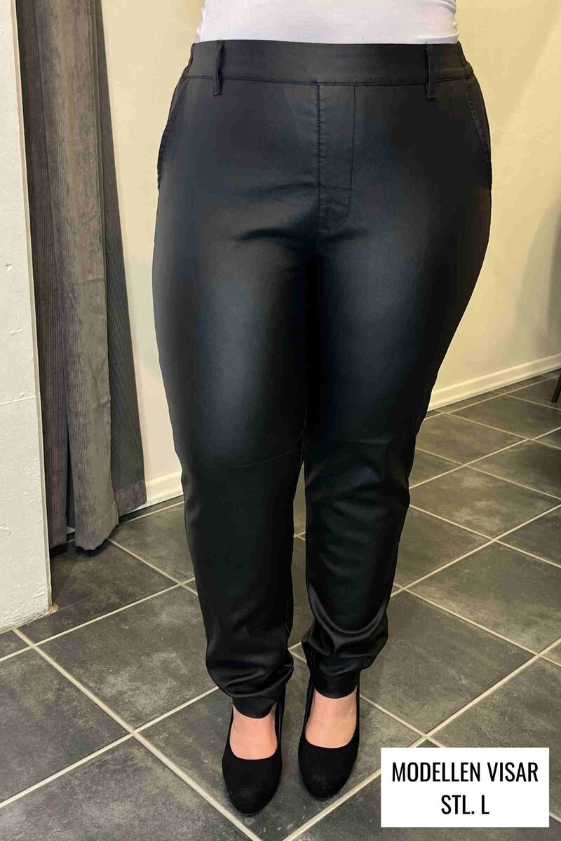 Malin Pants Skinnimitation Byxa Dam Black Freequent