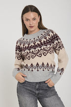 Merla Tröja Dam Moonbeam Mel W Med Grey Mel Freequent
