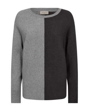 Mille Tröja Dam Medium Grey Melange W Charcoal Melange Freequent