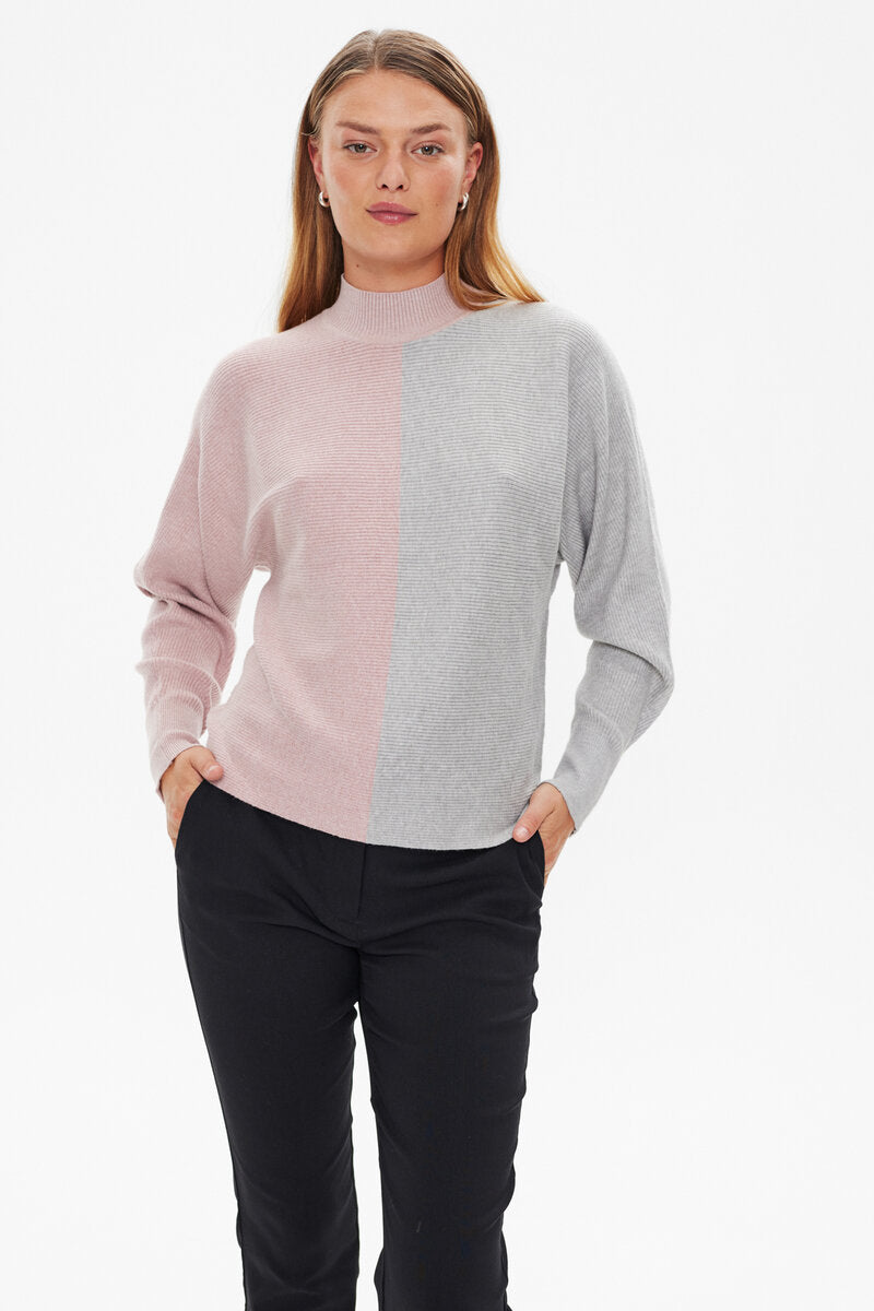 Mille Sweater Women Pale Mauve Melange With Light Grey Melange Freequent