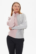 Mille Sweater Women Pale Mauve Melange With Light Grey Melange Freequent