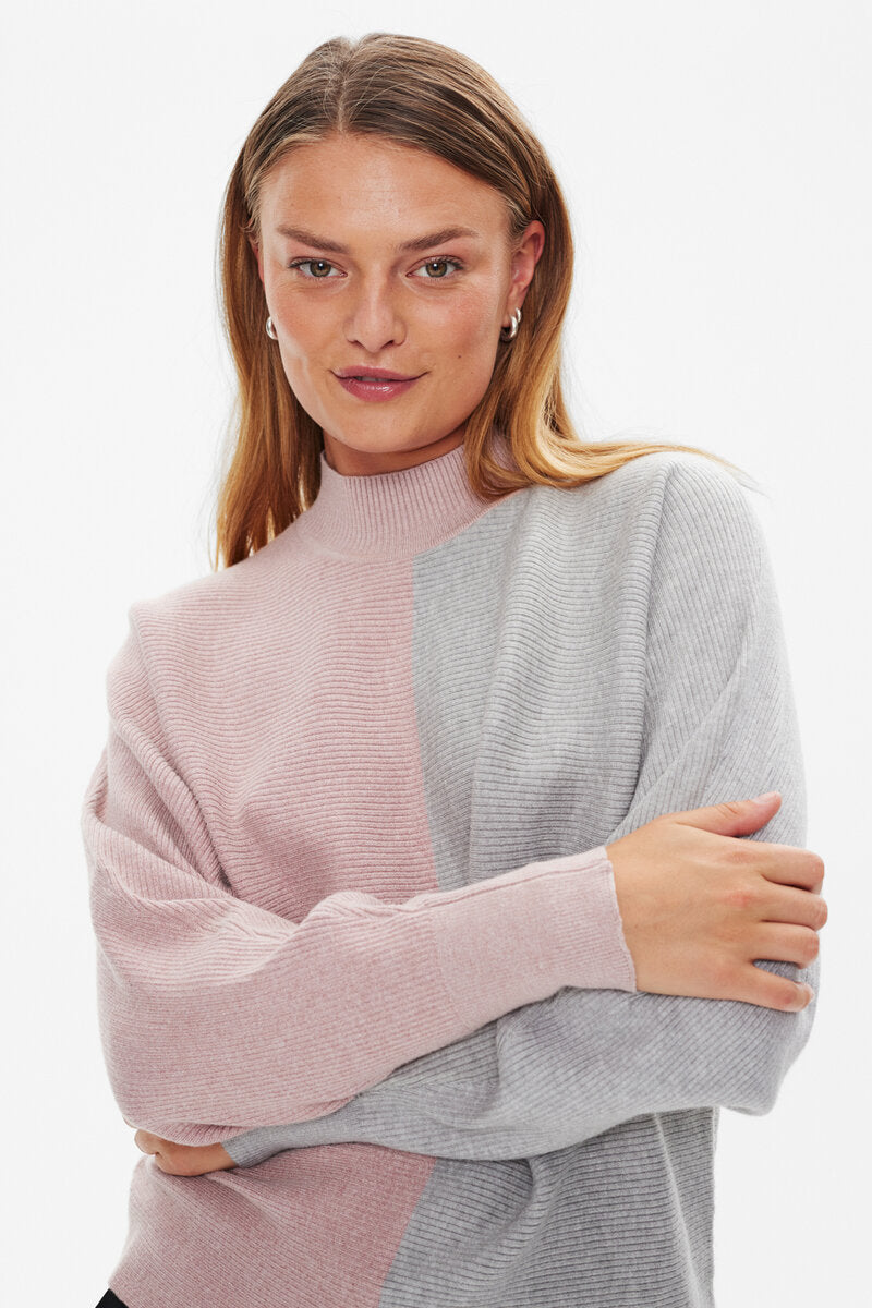 Mille Sweater Women Pale Mauve Melange With Light Grey Melange Freequent