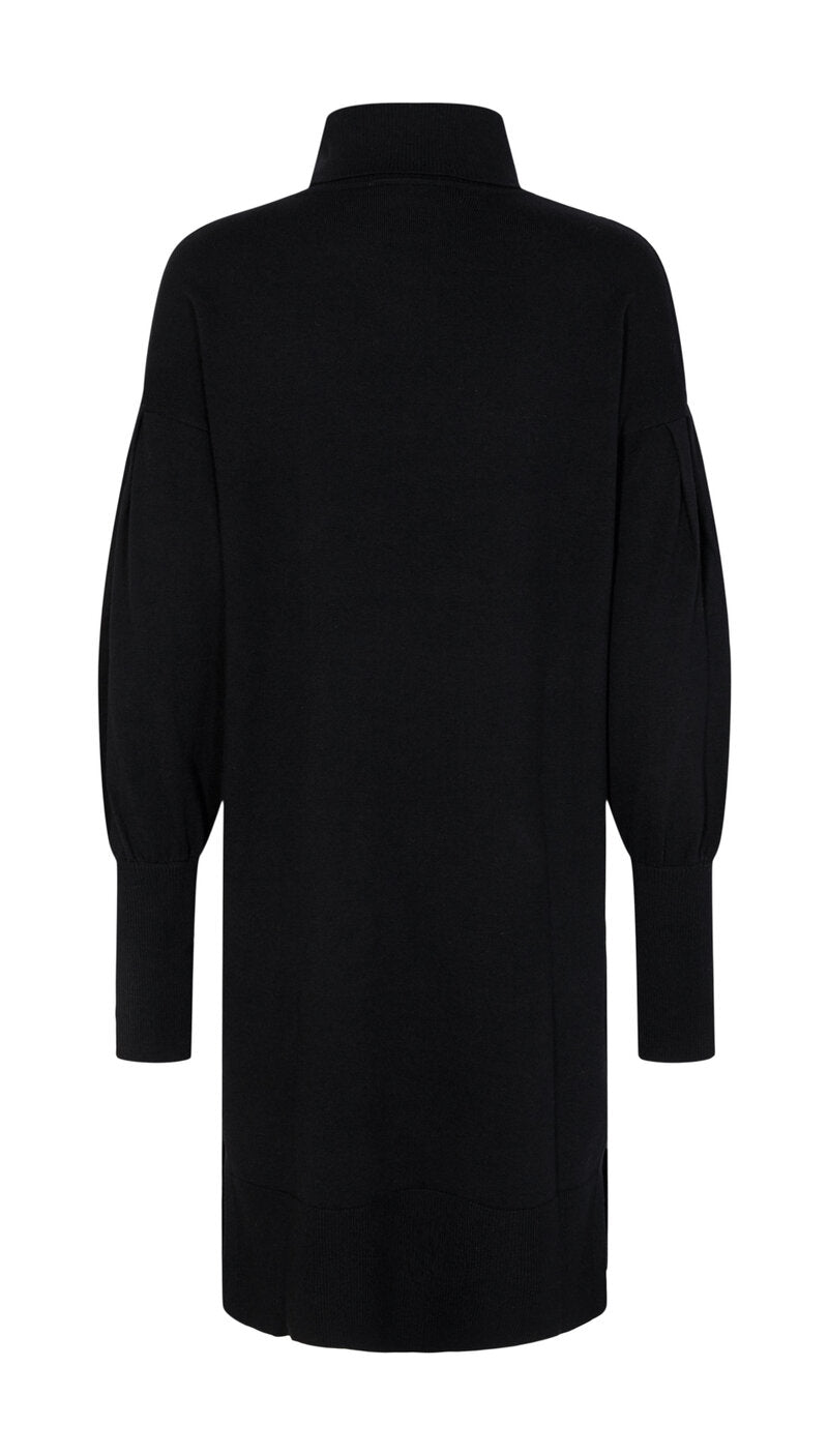 Faula Stickad Klänning Dam Black - Freequent