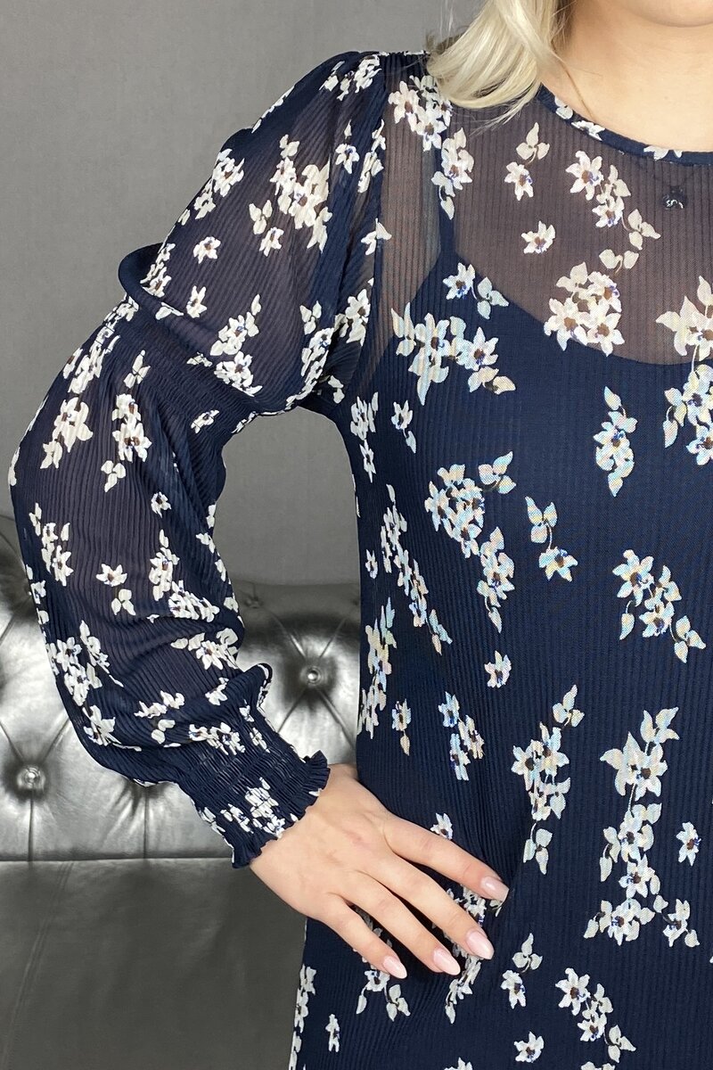 Pixie Klänning Dam Navy Blazer Mix - Freequent
