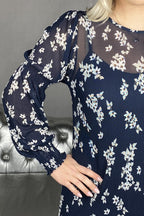 Pixie Klänning Dam Navy Blazer Mix - Freequent