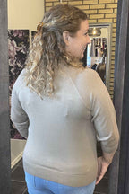 Plain Short Cardigan Dam Silver Mink Freequent