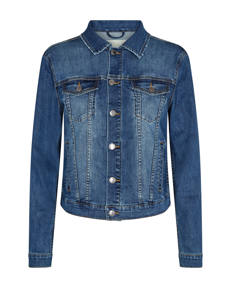 Rock Jeansjacka Dam Medium Blue Denim Freequent