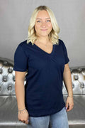 Sabina Twist Topp Dam Navy - Freequent