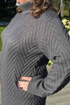 Saturn Stickad Klänning Dam Dark Grey Mel Freequent