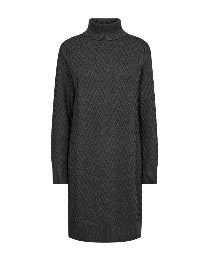 Saturn Stickad Klänning Dam Dark Grey Mel Freequent