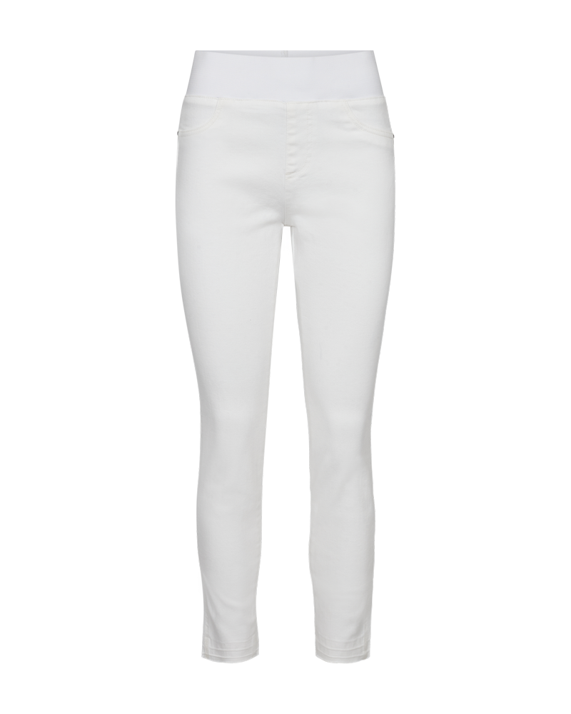 Shantal Ankle Trousers High Waist Women Brilliant White Freequent