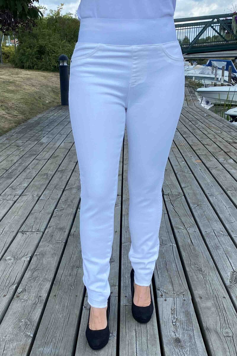 Shantal Ankelbyxa Hög Midja Dam Brilliant White Freequent