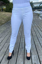 Shantal Ankle Trousers High Waist Women Brilliant White Freequent