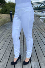 Shantal Ankle Trousers High Waist Women Brilliant White Freequent