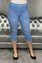 Shantal Capri Denim Dam Ljusblå - Freequent